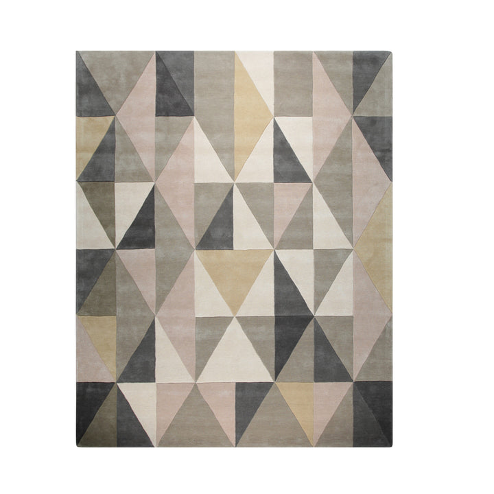 Multicolored Hand-Tufted Wool Contemporary Modern Area Rug