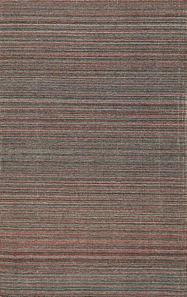 Handwoven Polyester Navy Contemporary Stripe Reversible Striped Flatweave Rug, Made in India