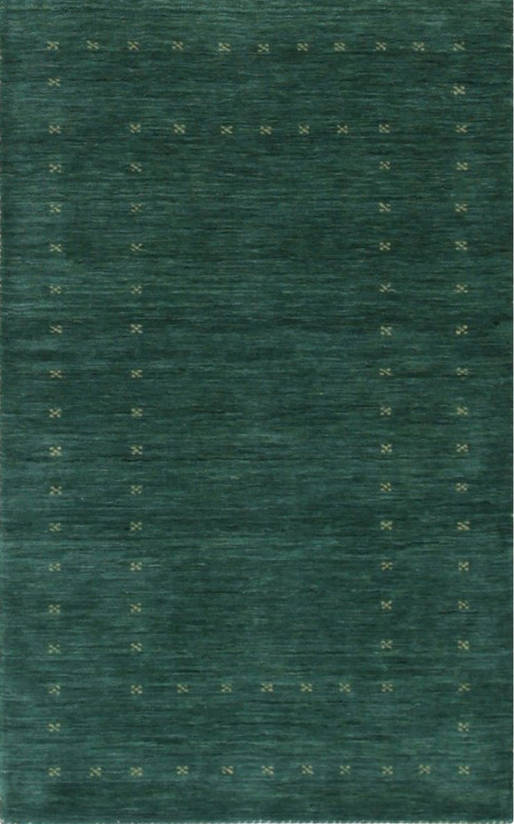 Durable and Stylish Hand Knotted Wool Green Modern Solid Modern Loom Rectangular Area Rugs