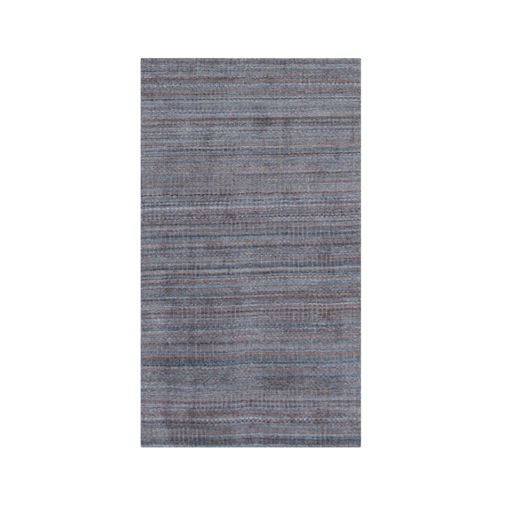 Hand Knotted Wool Multi-Colored Modern Solid Modern Loom Rug