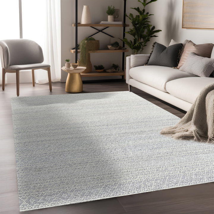 Durable and Stylish Hand-Knotted Wool Ivory Modern Contemporary Lori Baft Gabbeh Solid Color Rectangular Area Rugs