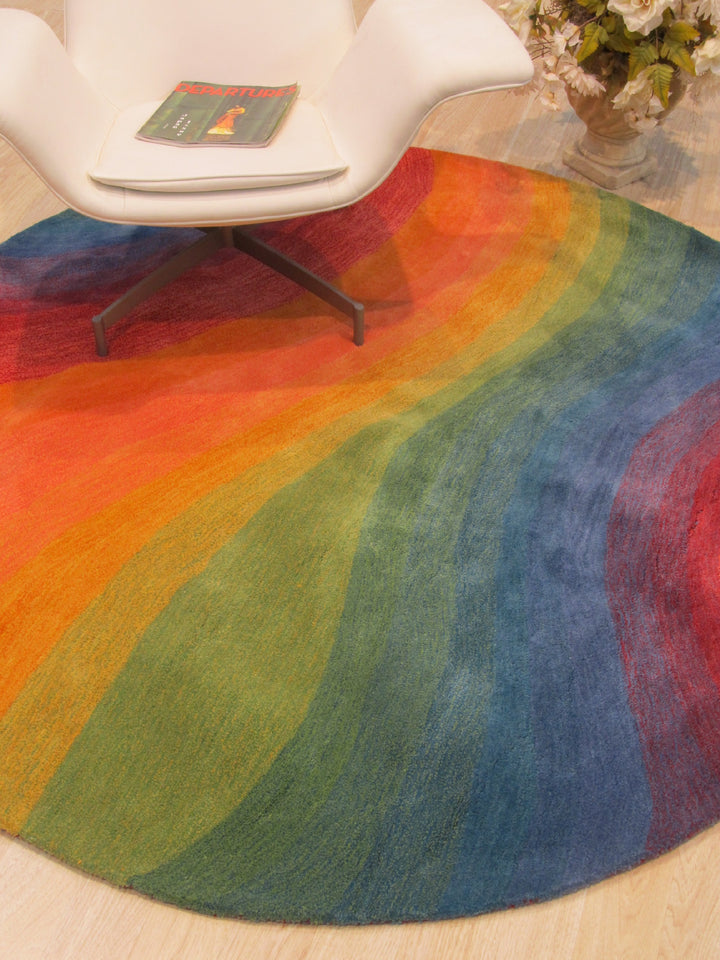 Stylish Hand-tufted wool Lollipop Contemporary Abstract Desertland Indoor Rectangular Area Rugs