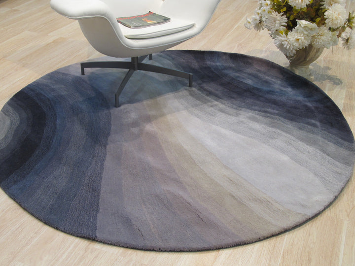 Hand-tufted Wool Blue Contemporary Abstract Desertland Rug