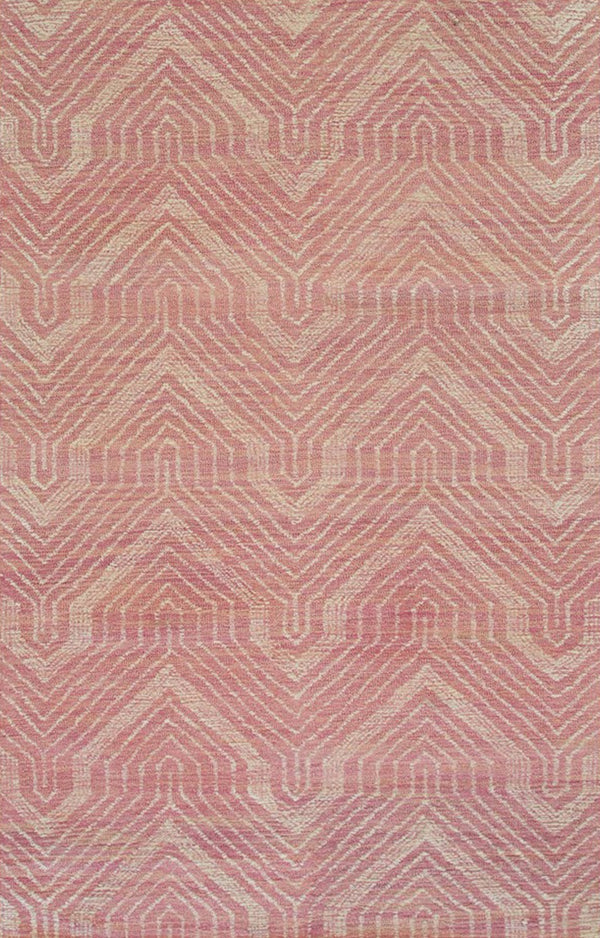 Hand-Tufted Wool Pink Contemporary Transitional Spring Rug, Made in India
