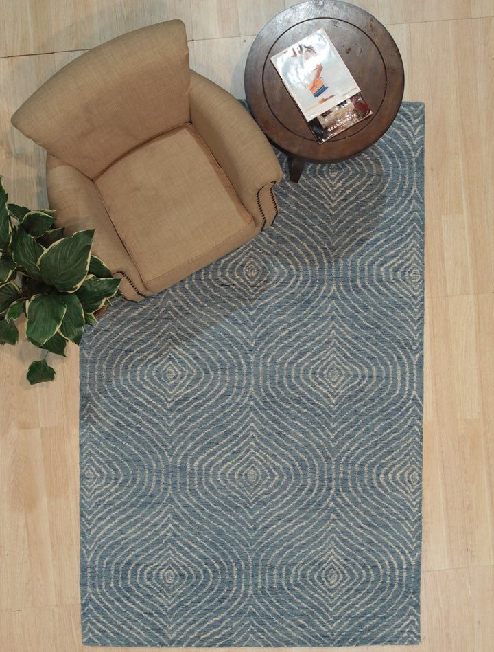Durable and Stylish Hand-Tufted Wool Blue Contemporary Transitional Spring Rectangular Area Rugs