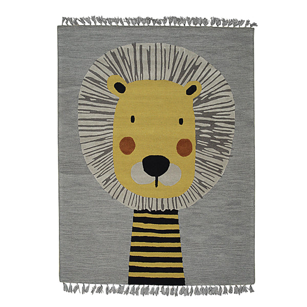 Hand-tufted Wool Gray Transitional Animal Children Tufted Rug