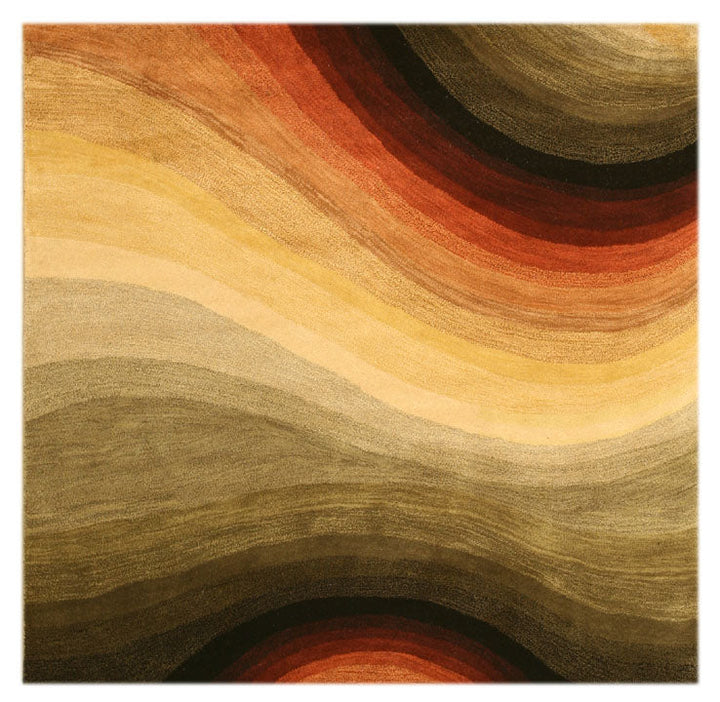 Durable and Stylish Hand-Tufted Wool Multi-Colored Contemporary Abstract Desertland Rectangular Area Rugs