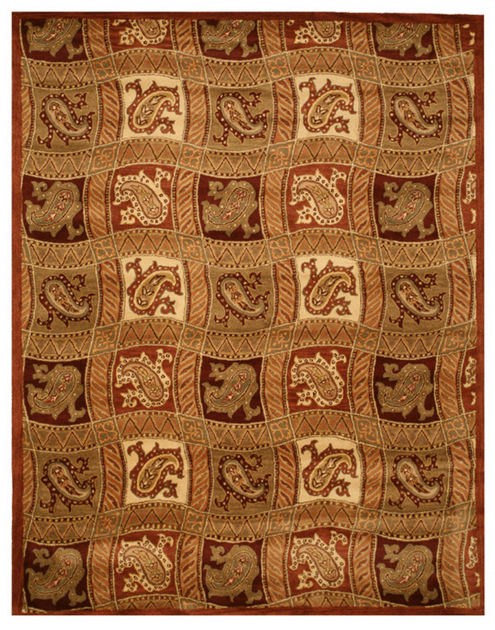 Hand-tufted Wool Red Transitional Oriental Fazel Rug