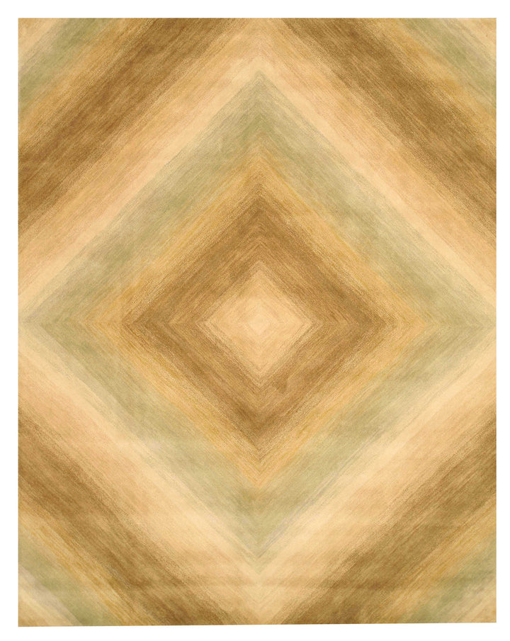 Hand-Tufted Wool Orange Contemporary Abstract Tufetd Sands Rug