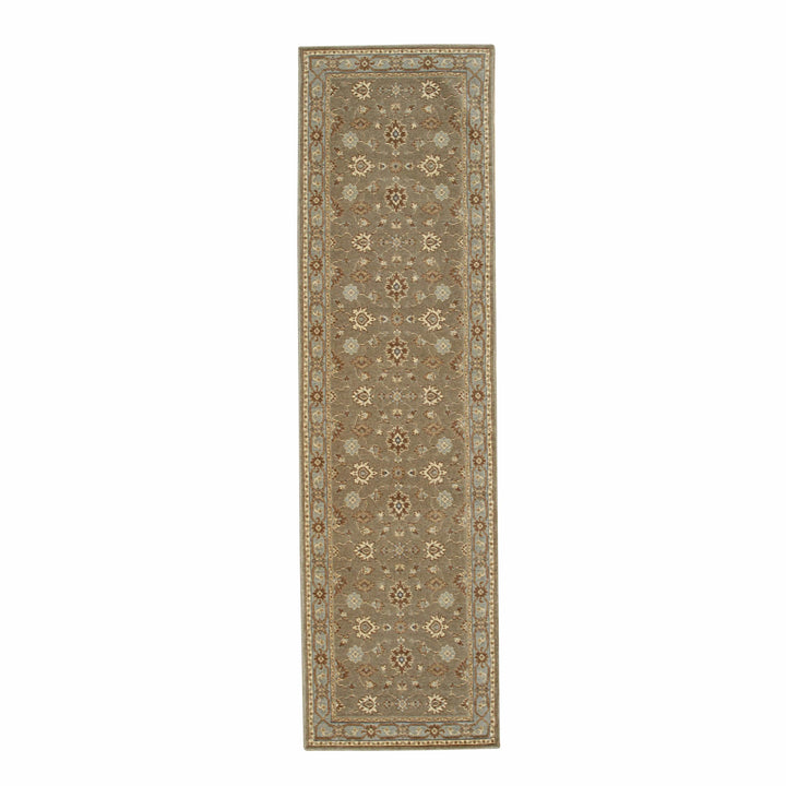 Hand Crafted Wool Beige Traditional Oriental Oushak Rug