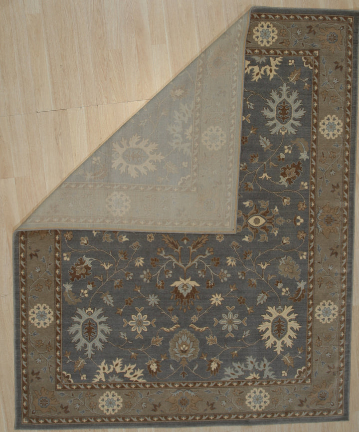 Hand Crafted Wool Dk.Gray Traditional Oriental Oushak Rug