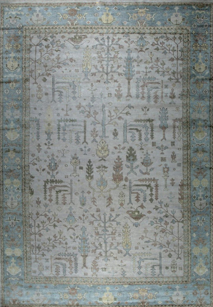 Stylish Beige Classic Oriental Oushak Indoor Rectangular Area Rugs