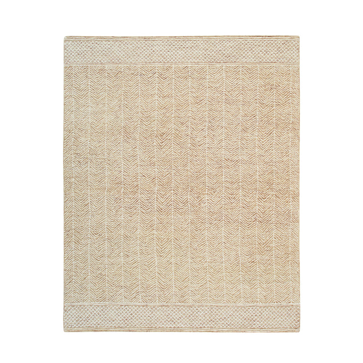 Hand-Tufted Wool Rust/Ivory Modern Contemporary Modern Rug