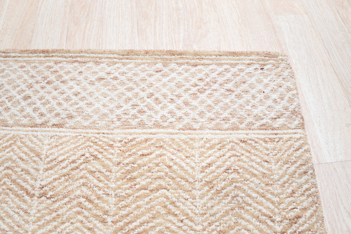 Durable and Stylish Hand-Tufted Wool Rust/Ivory Modern Contemporary Modern Rectangular Area Rugs